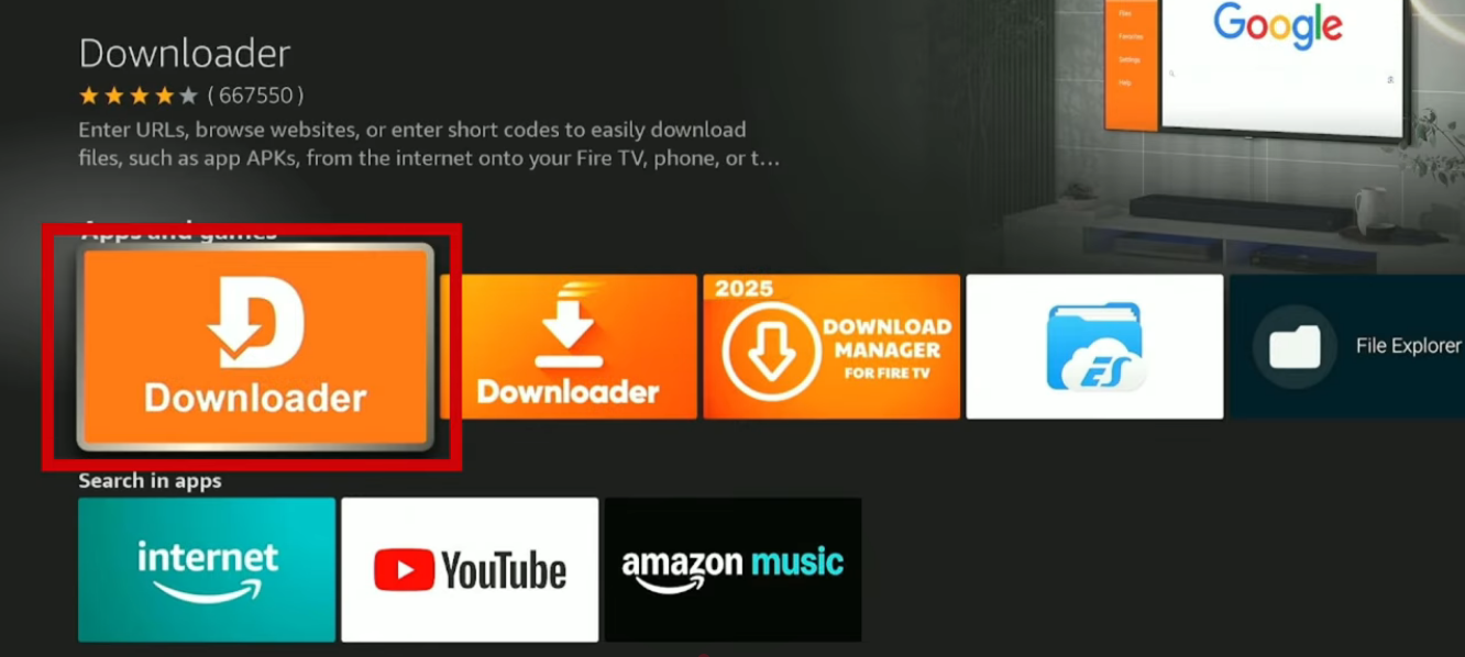 Install Downloader App on FireStick